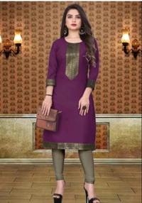 VISVA EXPORT  ₹333 WCP Women Solid Kurta (Multicolour) s074gy M 316 - Purple, XXL