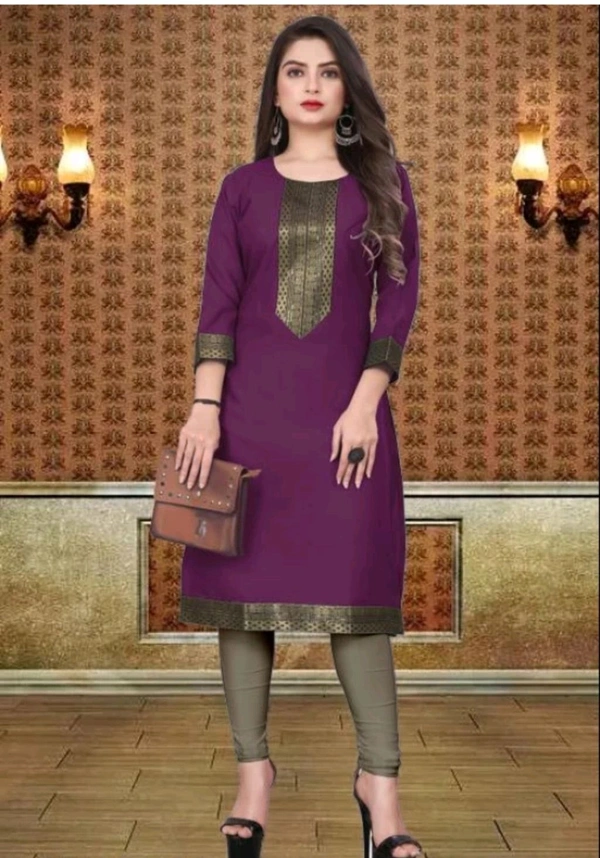 VISVA EXPORT  ₹333 WCP Women Solid Kurta (Multicolour) s074gy M 316 - Purple, XXL