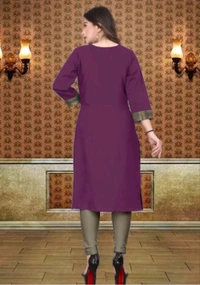 VISVA EXPORT  ₹333 WCP Women Solid Kurta (Multicolour) s074gy M 316 - Purple, XXL
