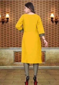 VISVA EXPORT  ₹333 WCP Women Solid Kurta (Multicolour) s074gy M 316 - Yellow, M