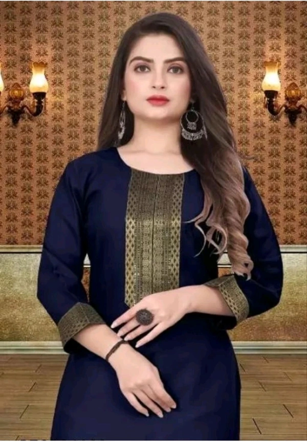 VISVA EXPORT  ₹333 WCP Women Solid Kurta (Multicolour) s074gy M 316 - Navy Blue, XL