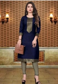 VISVA EXPORT  ₹333 WCP Women Solid Kurta (Multicolour) s074gy M 316 - Navy Blue, XXL
