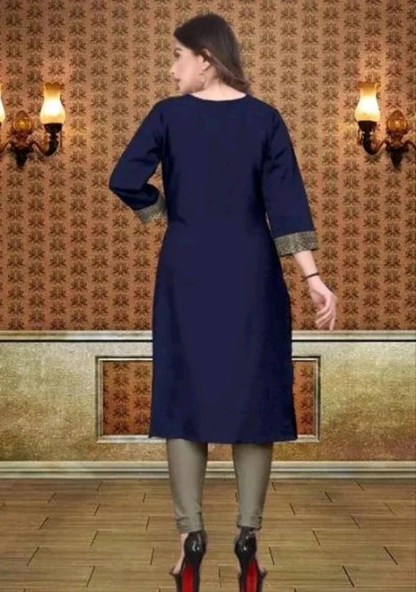 VISVA EXPORT  ₹333 WCP Women Solid Kurta (Multicolour) s074gy M 316 - Navy Blue, XXL