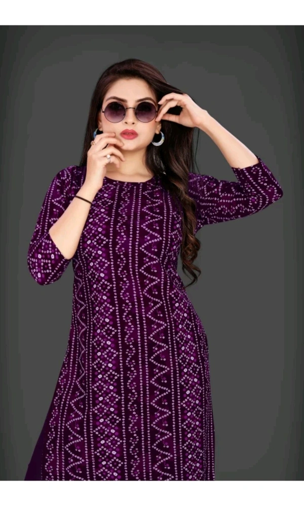 KASASKA ₹237 WCP Women Printed Kurta  - Purple, XXL