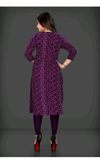 KASASKA ₹237 WCP Women Printed Kurta  - Purple, XXL