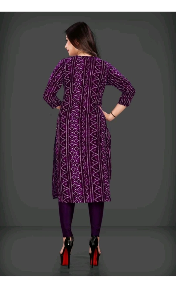 KASASKA ₹237 WCP Women Printed Kurta  - Purple, XXL