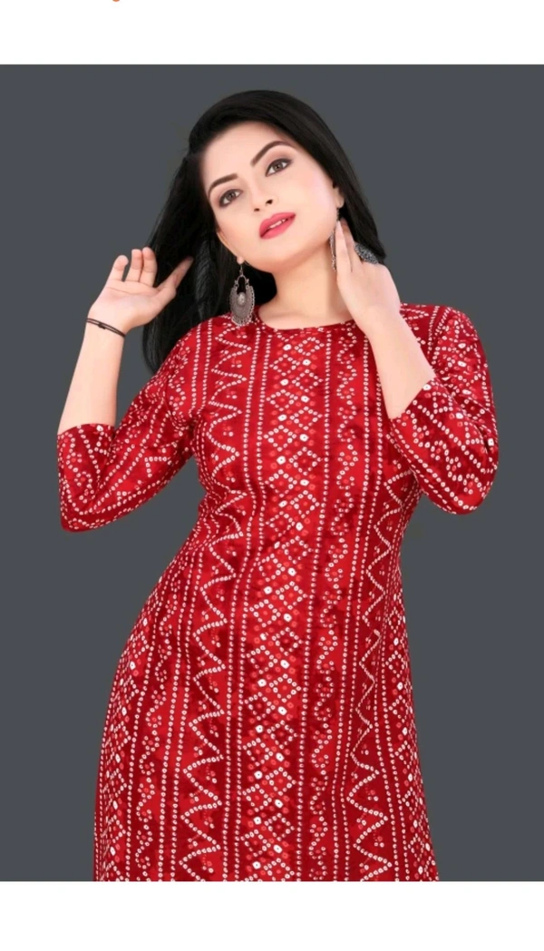 KASASKA ₹237 WCP Women Printed Kurta  - Red, M