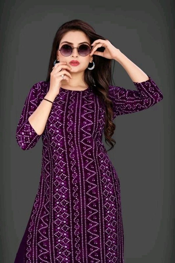 KASASKA ₹237 WCP Women Printed Kurta  - Purple, M