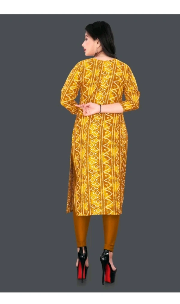 KASASKA ₹237 WCP Women Printed Kurta  - Yellow, XXL