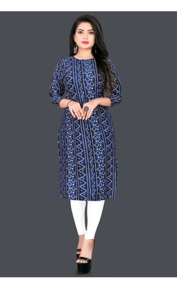 KASASKA ₹237 WCP Women Printed Kurta  - Blue, XL