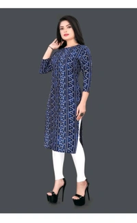 KASASKA ₹237 WCP Women Printed Kurta  - Blue, XL
