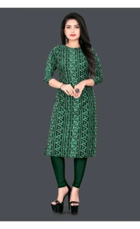 KASASKA ₹237 WCP Women Printed Kurta  - Green, S