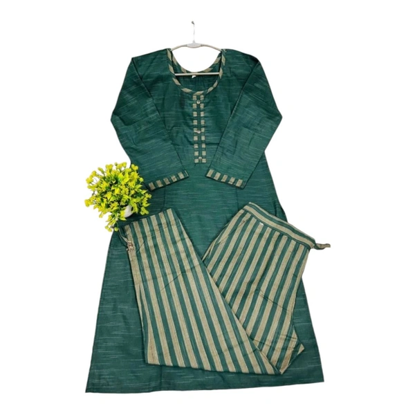 MG Collection  ₹371 WCP Women Kurta and Trousers Set a7qily M 330 - Green, XL