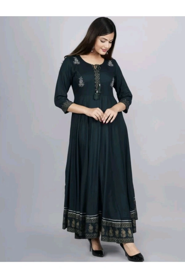 Shubham Suiwal Sanganer Free Delivery  ₹340 WCP Women Printed Kurta 3g940y M 329 - Dark Green, S