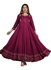 Shubham Suiwal Sanganer Free Delivery  ₹340 WCP Women Printed Kurta 3g940y M 329 - Wine, M