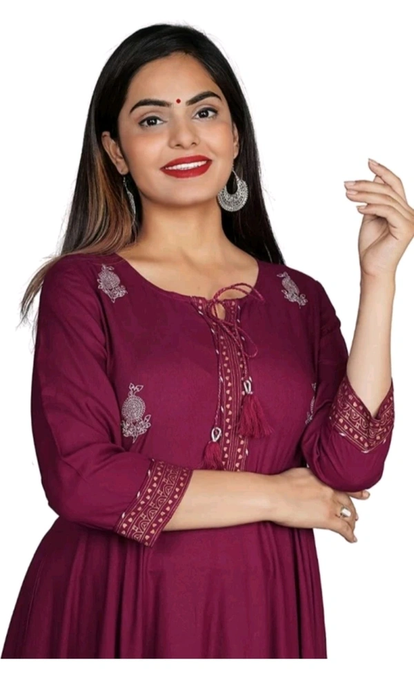 Shubham Suiwal Sanganer Free Delivery  ₹340 WCP Women Printed Kurta 3g940y M 329 - Wine, XXL