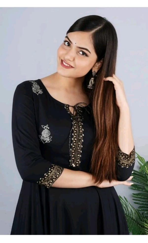 Shubham Suiwal Sanganer Free Delivery  ₹340 WCP Women Printed Kurta 3g940y M 329 - Black, XL