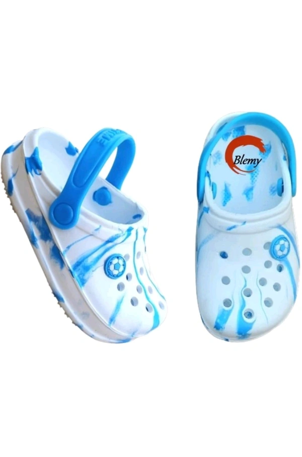 THE GROUNDING STORES  ₹158 WCP Boys & Girls Slip On Clogs vulklc M 300 - White Blue, 4C