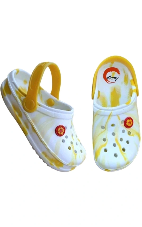 THE GROUNDING STORES  ₹158 WCP Boys & Girls Slip On Clogs vulklc M 300 - White Yellow, 8C