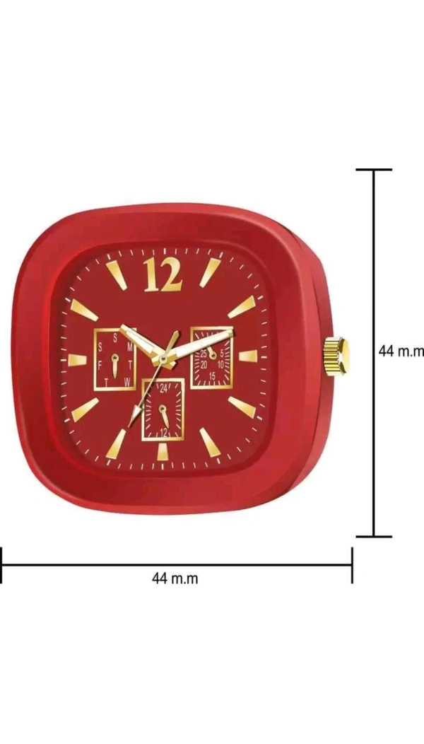 HRV SALES  ₹110 WCP Leather Strap Analog Watch For Men 0bdjfw M 168 - Red