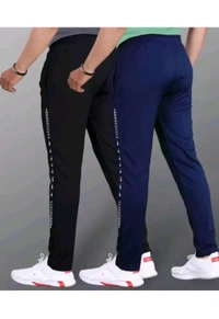 M/S REALSON Free Delivery  ₹188 WCP Track Pants For Men (Pack of 2) mwwm6e M 174 - Black & Dark Blue, L
