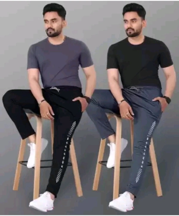 M/S REALSON Free Delivery  ₹188 WCP Track Pants For Men (Pack of 2) mwwm6e M 174 - Black & Dark Grey, XXL