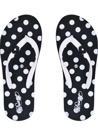 DIANO  ₹101 WCP Stylish Printed Flip Flop For Women ea95r3 M 162 - Black, 7