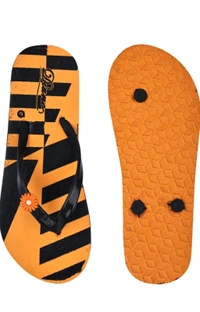 DIANO  ₹101 WCP Stylish Printed Flip Flop For Women ea95r3 M 162 - Orange, 6
