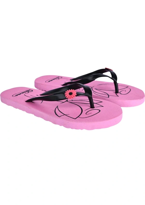 DIANO  ₹101 WCP Stylish Printed Flip Flop For Women ea95r3 M 162 - Pink, 8