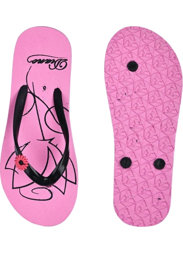 DIANO  ₹101 WCP Stylish Printed Flip Flop For Women ea95r3 M 162 - Pink, 8