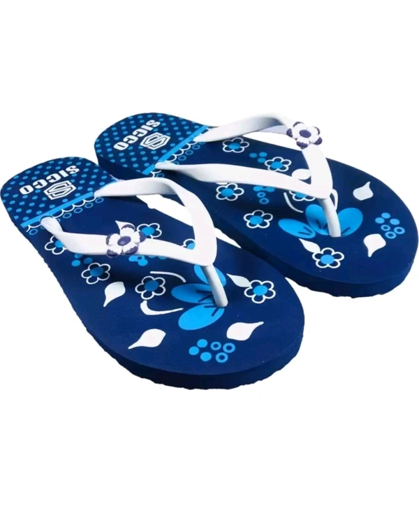 GARVIT ENTERPRISES  ₹105 WCP Daily Use Comfortable Stylish and Trending Slippers For Women and Girls Flip Flops bqtoi0 M 125  - Navy, 4