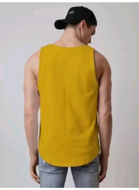 Akhtar enterprises  ₹115 WCP Polyester Fabric Gym Vest (Pack of 2) 4oeqwk M 116 - Black Yellow, S