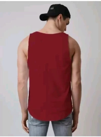 Akhtar enterprises  ₹115 WCP Polyester Fabric Gym Vest (Pack of 2) 4oeqwk M 116 - Yellow Maroon, S