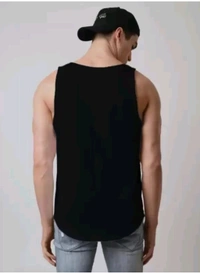 Akhtar enterprises  ₹115 WCP Polyester Fabric Gym Vest (Pack of 2) 4oeqwk M 116 - Black White, S