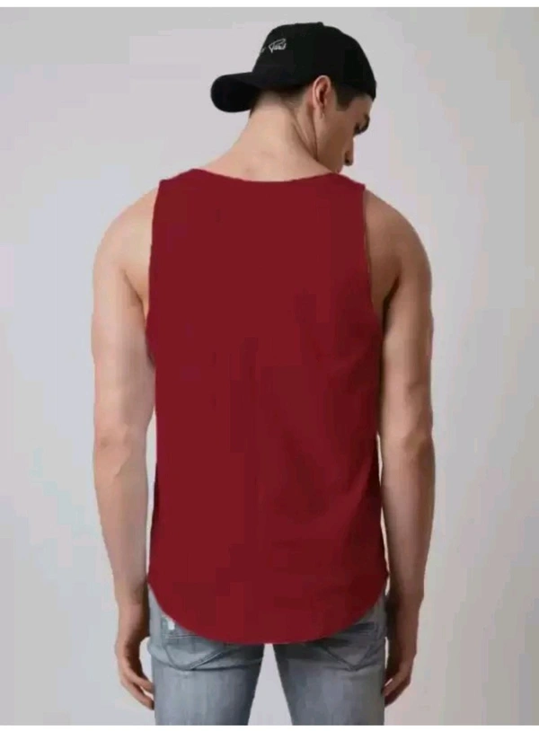 Akhtar enterprises  ₹115 WCP Polyester Fabric Gym Vest (Pack of 2) 4oeqwk M 116 - Maroon Green, S