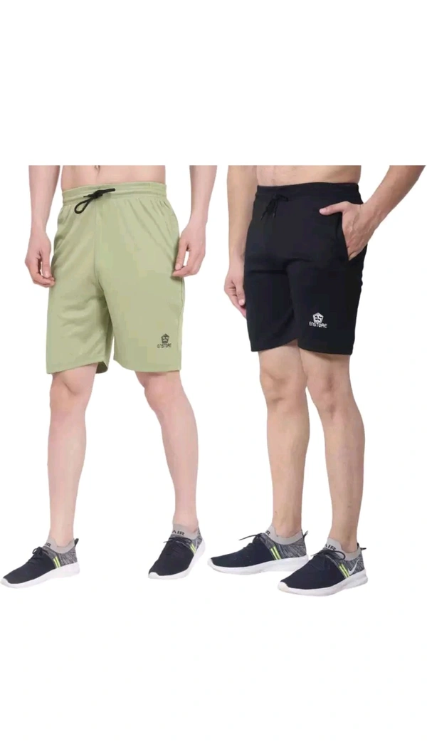 Ramashyama  ₹133 WCP Solid Men Multicolour Basic Shorts y39m1w M 150 - Black and Pista, XL