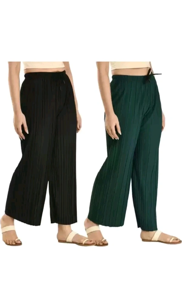 Fashionsense Free Delivery  ₹122 WCP Women Multicolour Trousers ve0ci3 M 137 - Black - Green, Free