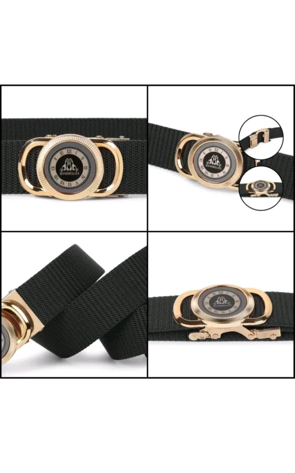 Niddleman  ₹152 WCP Men Black Nylon Belt nbly69 M 197