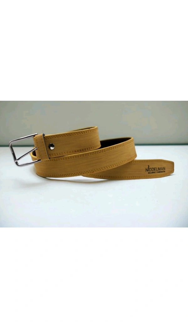 Niddleman Fashion India Free Delivery  ₹140 WCP Men Gold Artificial Leather Belt mumpp1 M 176 - Cream, Free