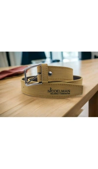 Niddleman Fashion India Free Delivery  ₹140 WCP Men Gold Artificial Leather Belt mumpp1 M 176 - Cream, Free
