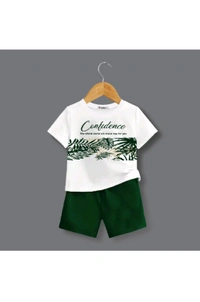 UDHAYA GARMENTS  ₹158 WCP Tarsier Baby Boys & Girls Casual T-shirt Shorts 0i2g2e M 180 - White Green Orange, 2-3 Years