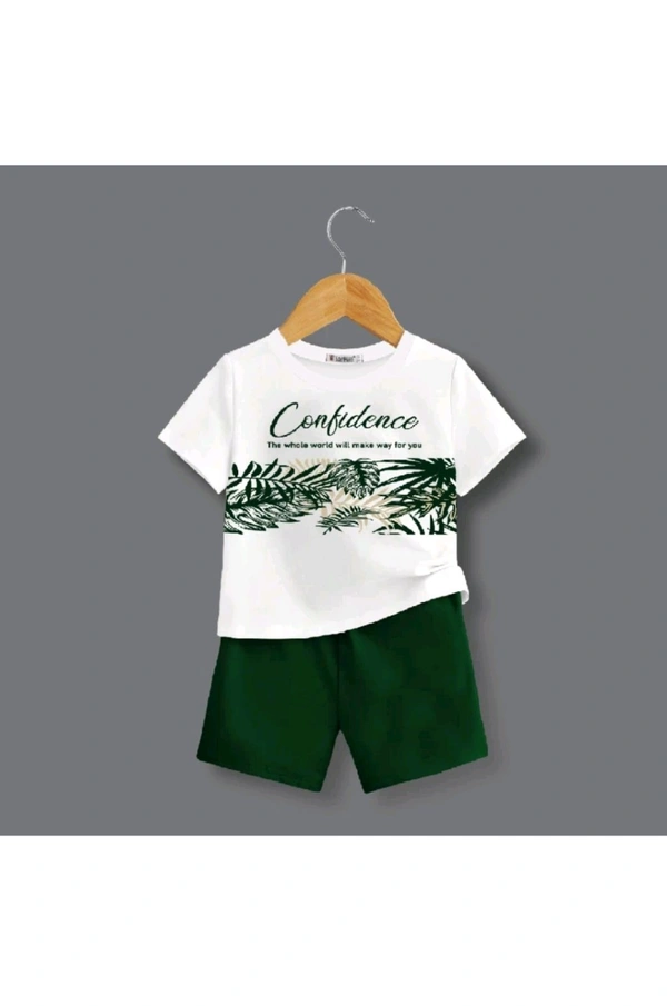 UDHAYA GARMENTS  ₹158 WCP Tarsier Baby Boys & Girls Casual T-shirt Shorts 0i2g2e M 180 - White Green Orange, 2-3 Years