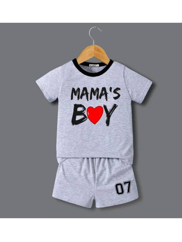 UDHAYA GARMENTS  ₹158 WCP Tarsier Baby Boys & Girls Casual T-shirt Shorts 0i2g2e M 180 - Grey Green Orange, 3-4 Years