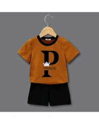 UDHAYA GARMENTS  ₹158 WCP Tarsier Baby Boys & Girls Casual T-shirt Shorts 0i2g2e M 180 - Grey Green Orange, 4-5 Years