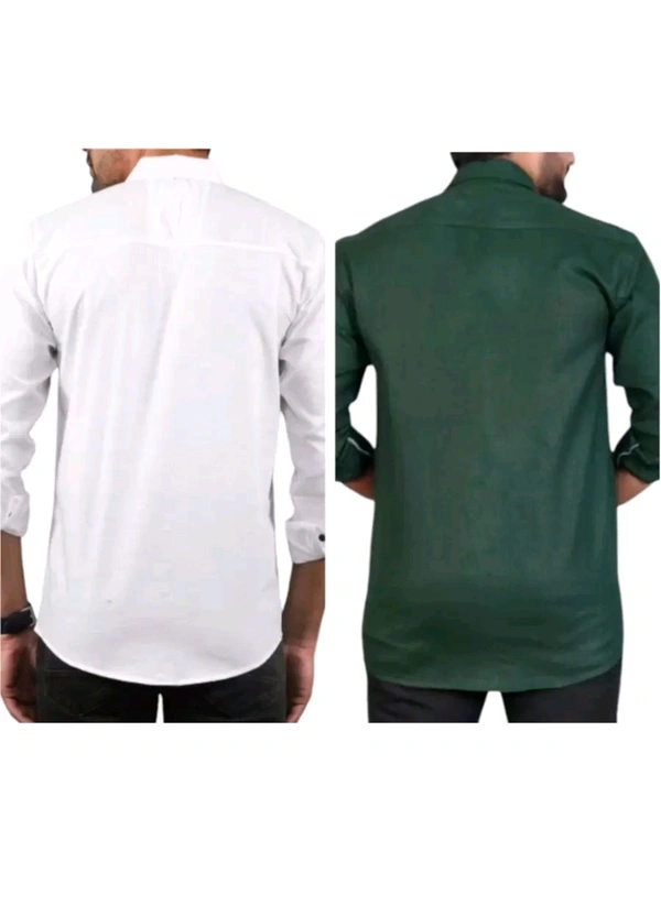 Neeraj Saini Creation  ₹196 WCP Men Solid Casual Shirt qjzv56 M 369 - White Green, M