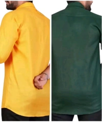 Neeraj Saini Creation  ₹196 WCP Men Solid Casual Shirt qjzv56 M 369 - Yellow Green, L