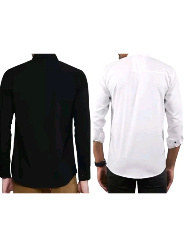 Neeraj Saini Creation  ₹196 WCP Men Solid Casual Shirt qjzv56 M 369 - White Black, L