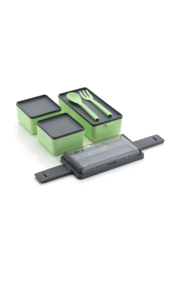 Plizzo Kitchenware  ₹136 WCP Primium Quality 3 Compartment Lunch Box cp888x M 158 - Pista