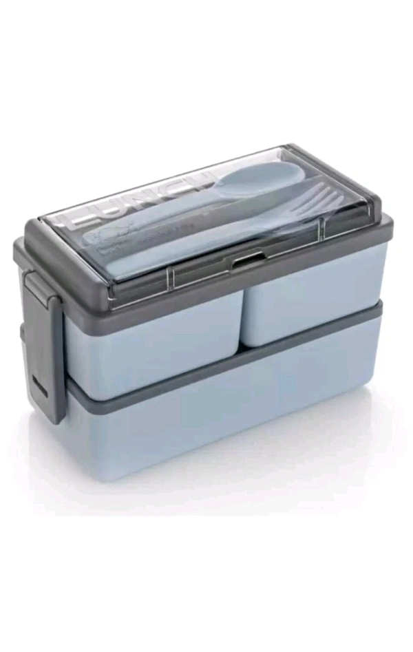Plizzo Kitchenware  ₹136 WCP Primium Quality 3 Compartment Lunch Box cp888x M 158 - Grey