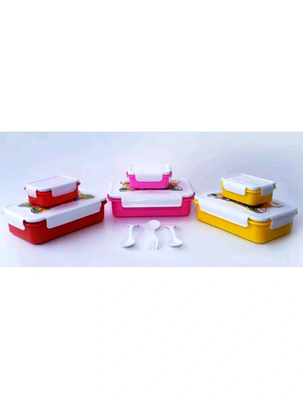 Aantic Enterprise  ₹112 WCP Air Tight 2 Compartment Lunch Boxes dxnjl5 M 127